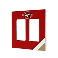 San Francisco 49ers Diagonal Stripe Double Rocker Light Switch Plate