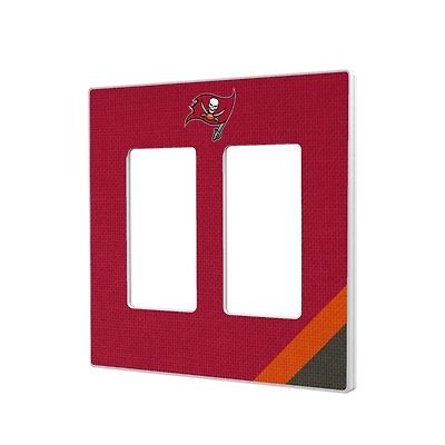Tampa Bay Buccaneers Diagonal Stripe Double Rocker Light Switch Plate