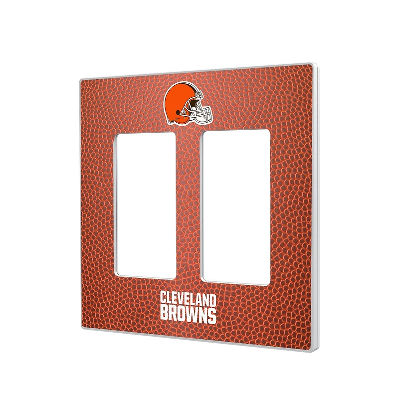 Cleveland Browns Football Design Double Rocker Light Switch Plate