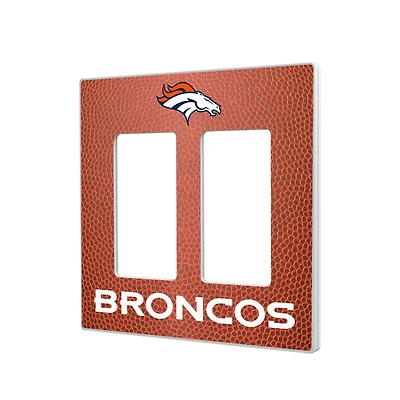 Denver Broncos Football Design Double Rocker Light Switch Plate