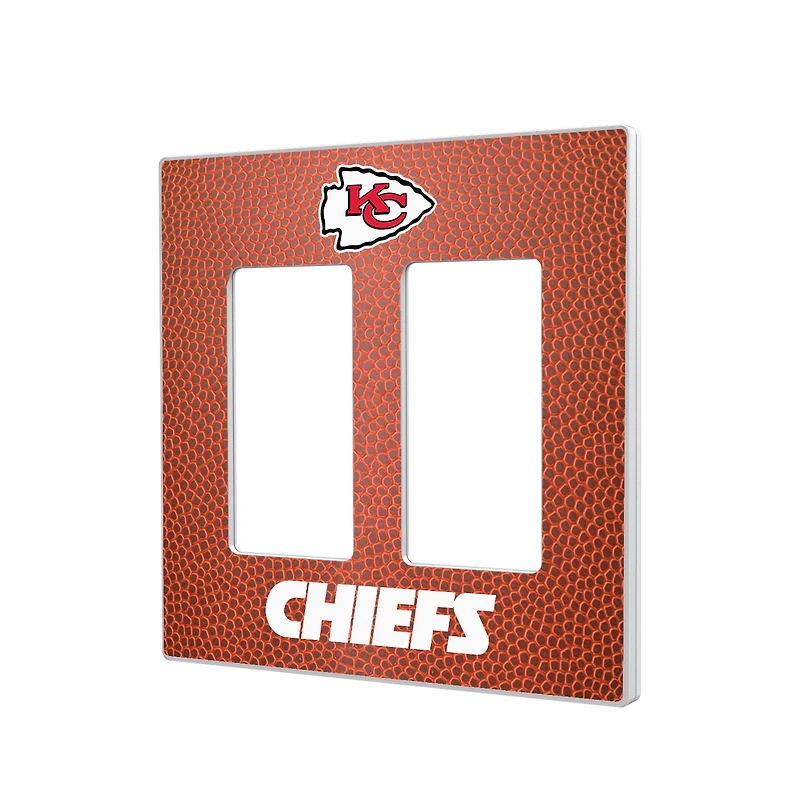 Kansas City Chiefs Football Design Double Rocker Light Switch Plate