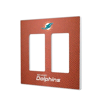 Miami Dolphins Football Design Double Rocker Light Switch Plate