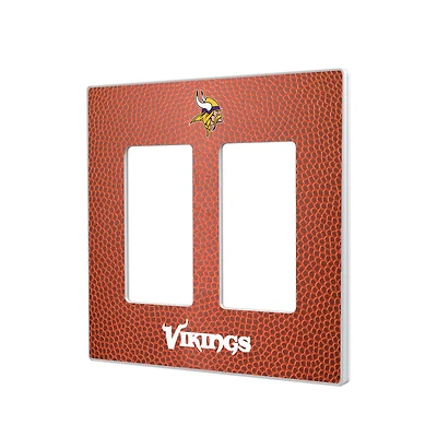Minnesota Vikings Football Design Double Rocker Light Switch Plate