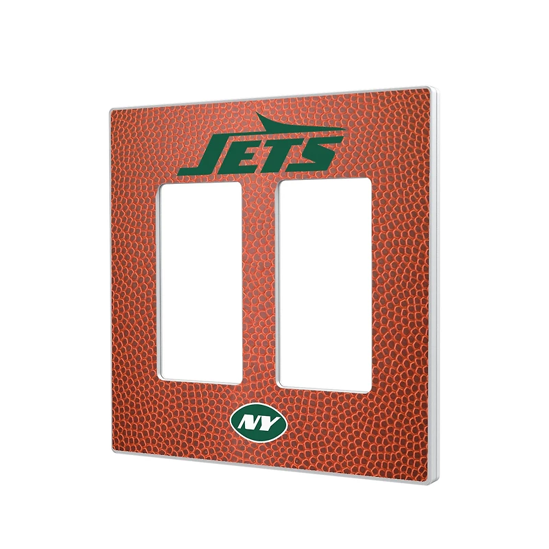 New York Jets Football Design Double Rocker Light Switch Plate