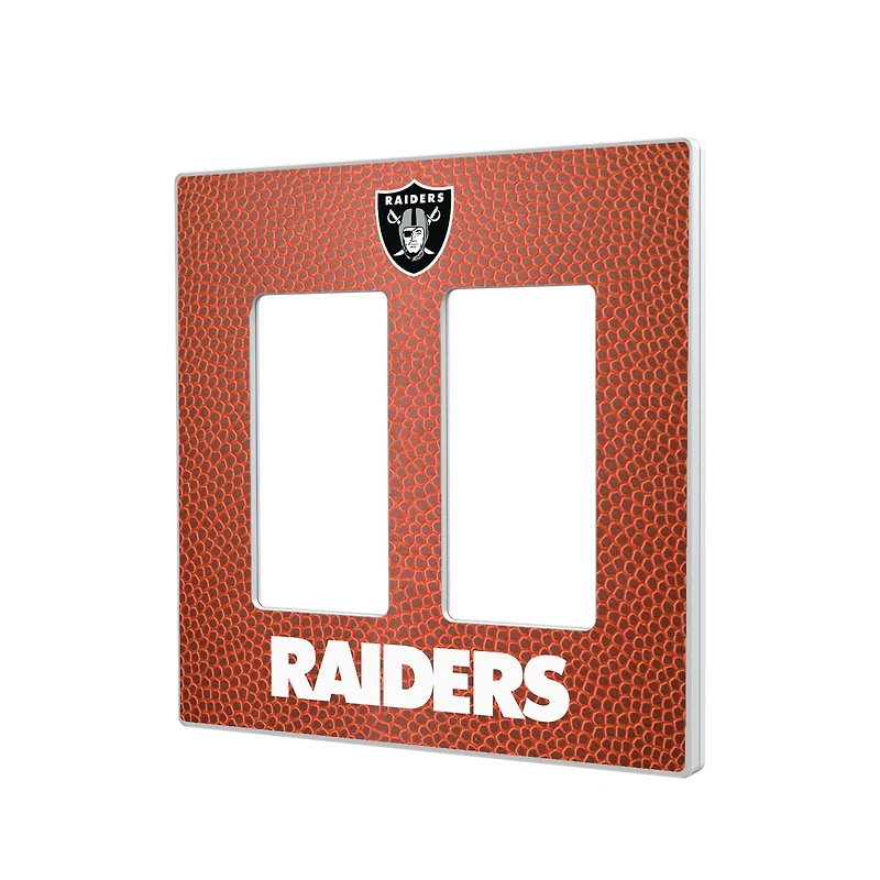 Las Vegas Raiders Football Design Double Rocker Light Switch Plate