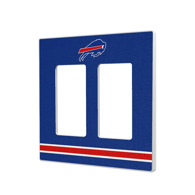 Buffalo Bills Stripe Double Rocker Light Switch Plate