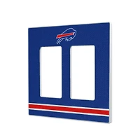 Buffalo Bills Stripe Double Rocker Light Switch Plate