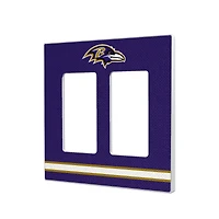 Baltimore Ravens Stripe Double Rocker Light Switch Plate