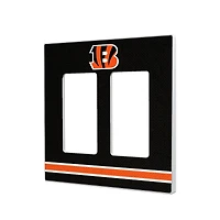 Cincinnati Bengals Stripe Double Rocker Light Switch Plate