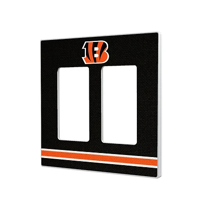 Cincinnati Bengals Stripe Double Rocker Light Switch Plate
