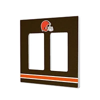 Cleveland Browns Stripe Double Rocker Light Switch Plate