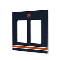 Chicago Bears Stripe Double Rocker Light Switch Plate