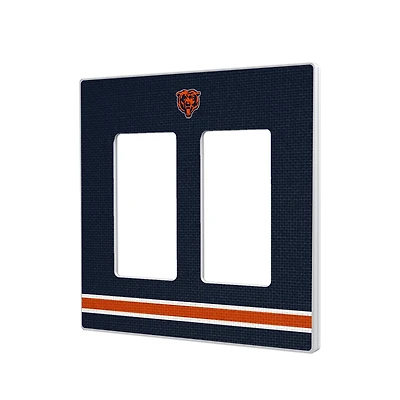 Chicago Bears Stripe Double Rocker Light Switch Plate