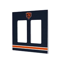 Chicago Bears Stripe Double Rocker Light Switch Plate