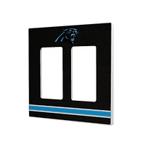 Carolina Panthers Stripe Double Rocker Light Switch Plate