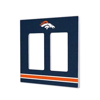 Denver Broncos Stripe Double Rocker Light Switch Plate