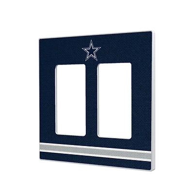 Dallas Cowboys Stripe Double Rocker Light Switch Plate