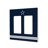 Dallas Cowboys Stripe Double Rocker Light Switch Plate