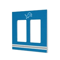 Detroit Lions Stripe Double Rocker Light Switch Plate