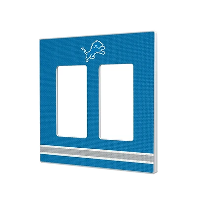Detroit Lions Stripe Double Rocker Light Switch Plate
