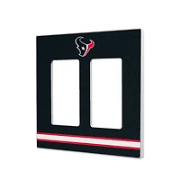 Houston Texans Stripe Double Rocker Light Switch Plate
