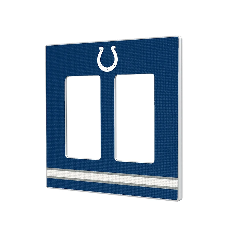 Indianapolis Colts Stripe Double Rocker Light Switch Plate