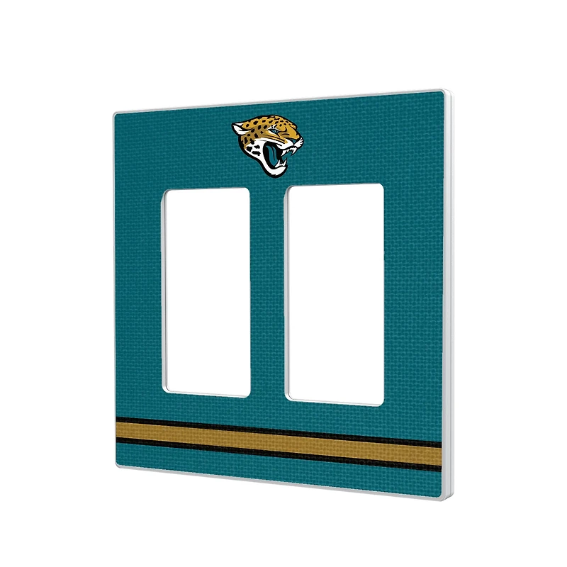 Jacksonville Jaguars Stripe Double Rocker Light Switch Plate