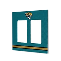 Jacksonville Jaguars Stripe Double Rocker Light Switch Plate