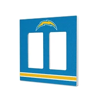 Los Angeles Chargers Stripe Double Rocker Light Switch Plate