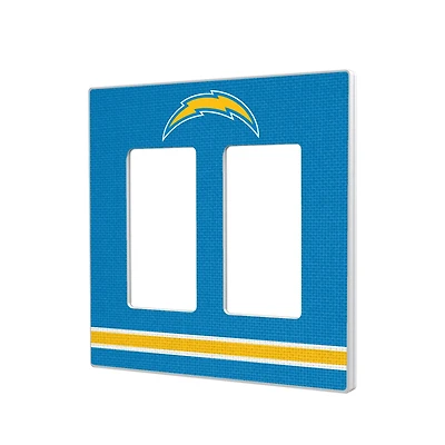 Los Angeles Chargers Stripe Double Rocker Light Switch Plate