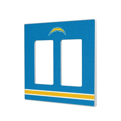 Los Angeles Chargers Stripe Double Rocker Light Switch Plate