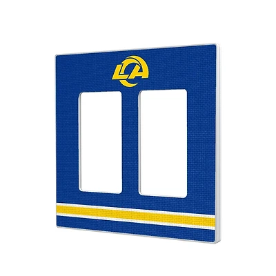 Los Angeles Rams Stripe Double Rocker Light Switch Plate