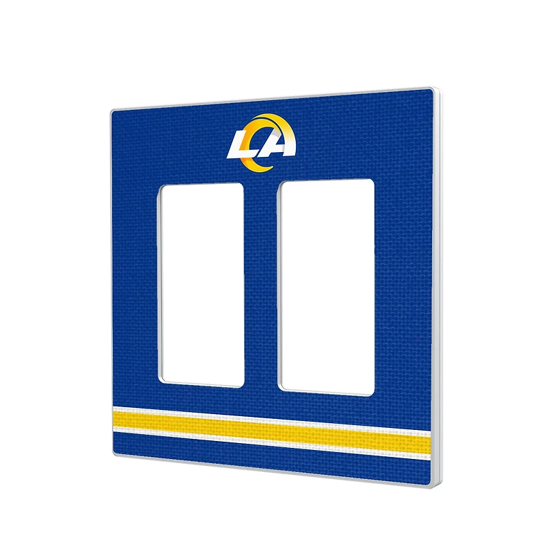 Los Angeles Rams Stripe Double Rocker Light Switch Plate