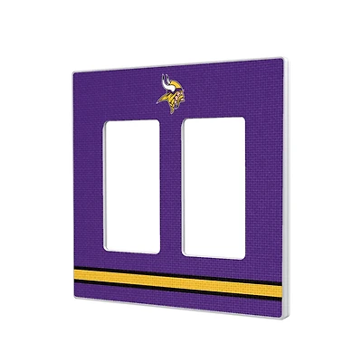 Minnesota Vikings Stripe Double Rocker Light Switch Plate