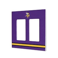 Minnesota Vikings Stripe Double Rocker Light Switch Plate