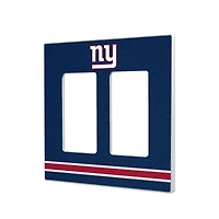 New York Giants Stripe Double Rocker Light Switch Plate