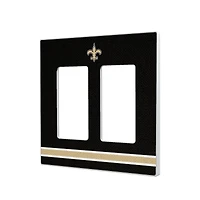 New Orleans Saints Stripe Double Rocker Light Switch Plate