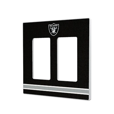 Las Vegas Raiders Stripe Double Rocker Light Switch Plate
