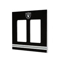 Las Vegas Raiders Stripe Double Rocker Light Switch Plate