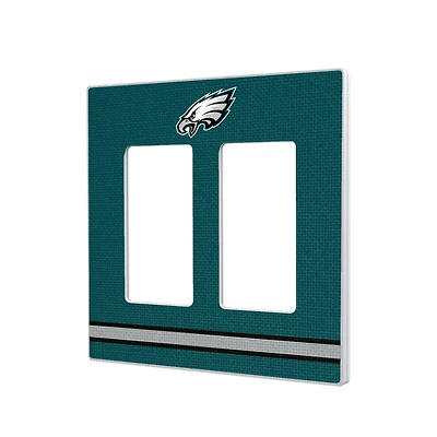 Philadelphia Eagles Stripe Double Rocker Light Switch Plate