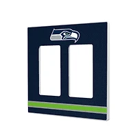 Seattle Seahawks Stripe Double Rocker Light Switch Plate