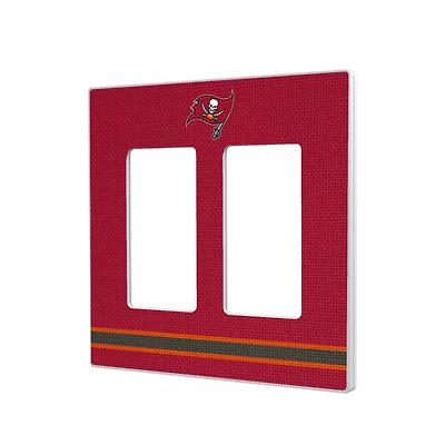 Tampa Bay Buccaneers Stripe Double Rocker Light Switch Plate
