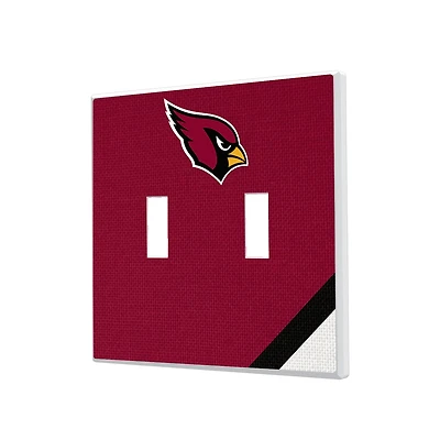 Arizona Cardinals Diagonal Stripe Double Toggle Light Switch Plate