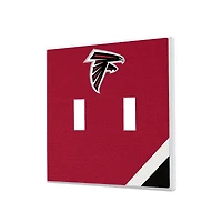 Atlanta Falcons Diagonal Stripe Double Toggle Light Switch Plate