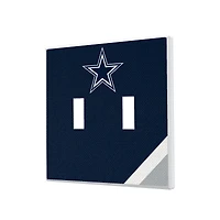 Dallas Cowboys Diagonal Stripe Double Toggle Light Switch Plate