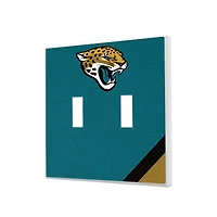 Jacksonville Jaguars Diagonal Stripe Double Toggle Light Switch Plate