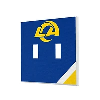 Los Angeles Rams Diagonal Stripe Double Toggle Light Switch Plate
