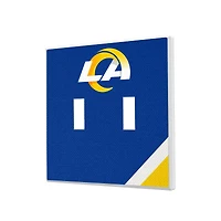 Los Angeles Rams Diagonal Stripe Double Toggle Light Switch Plate