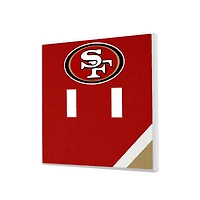 San Francisco 49ers Diagonal Stripe Double Toggle Light Switch Plate