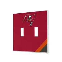 Tampa Bay Buccaneers Diagonal Stripe Double Toggle Light Switch Plate